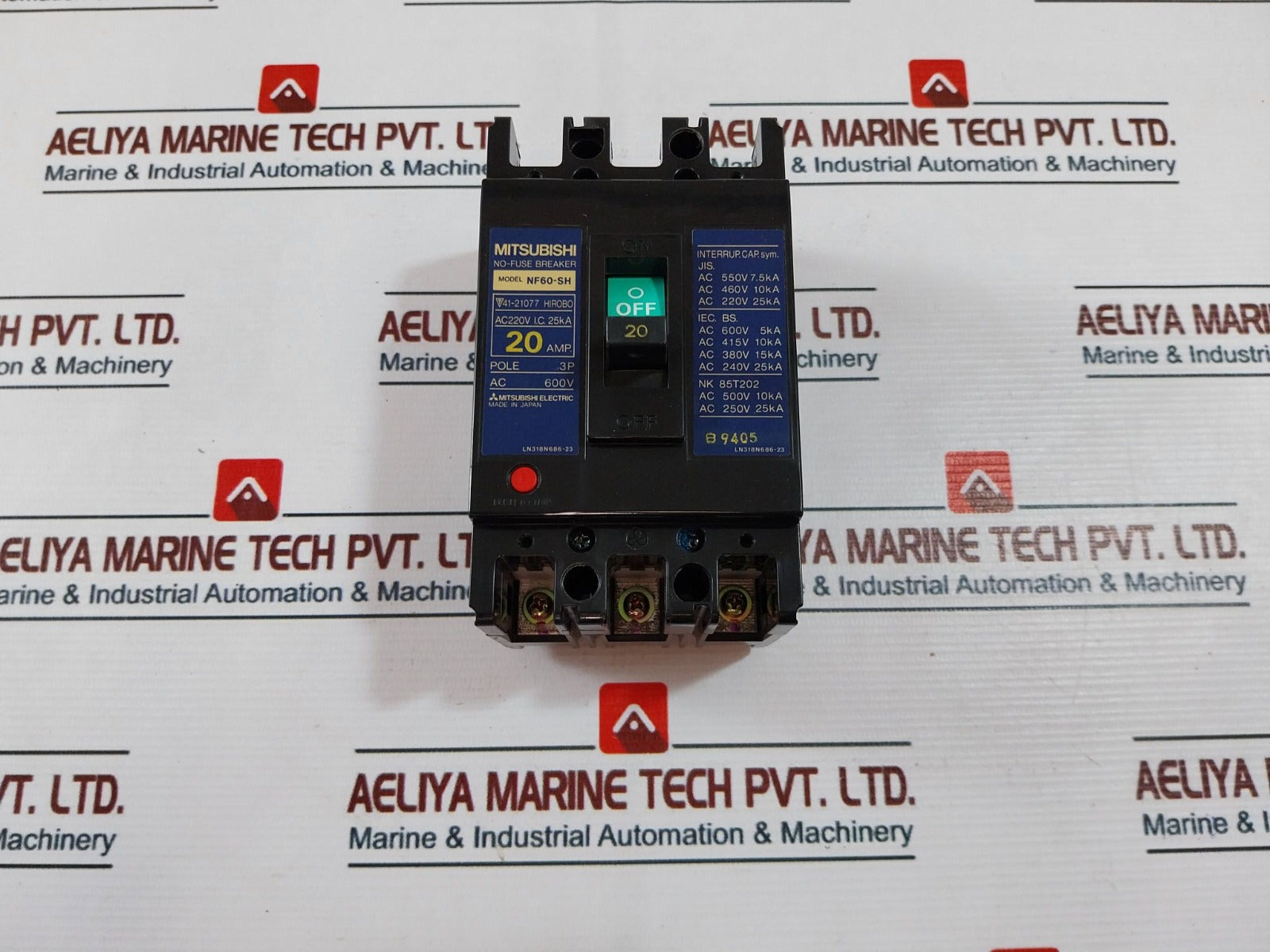 Mitsubishi Electric Nf60-sh No-fuse Breaker 20 Amp Ac600V