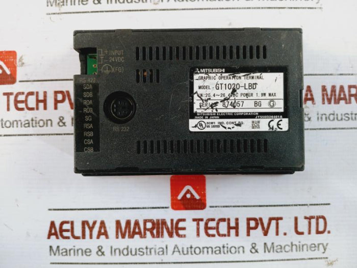 Mitsubishi Gt1020-lbd Graphic Operation Terminal Jy550D26401A (Not Working)