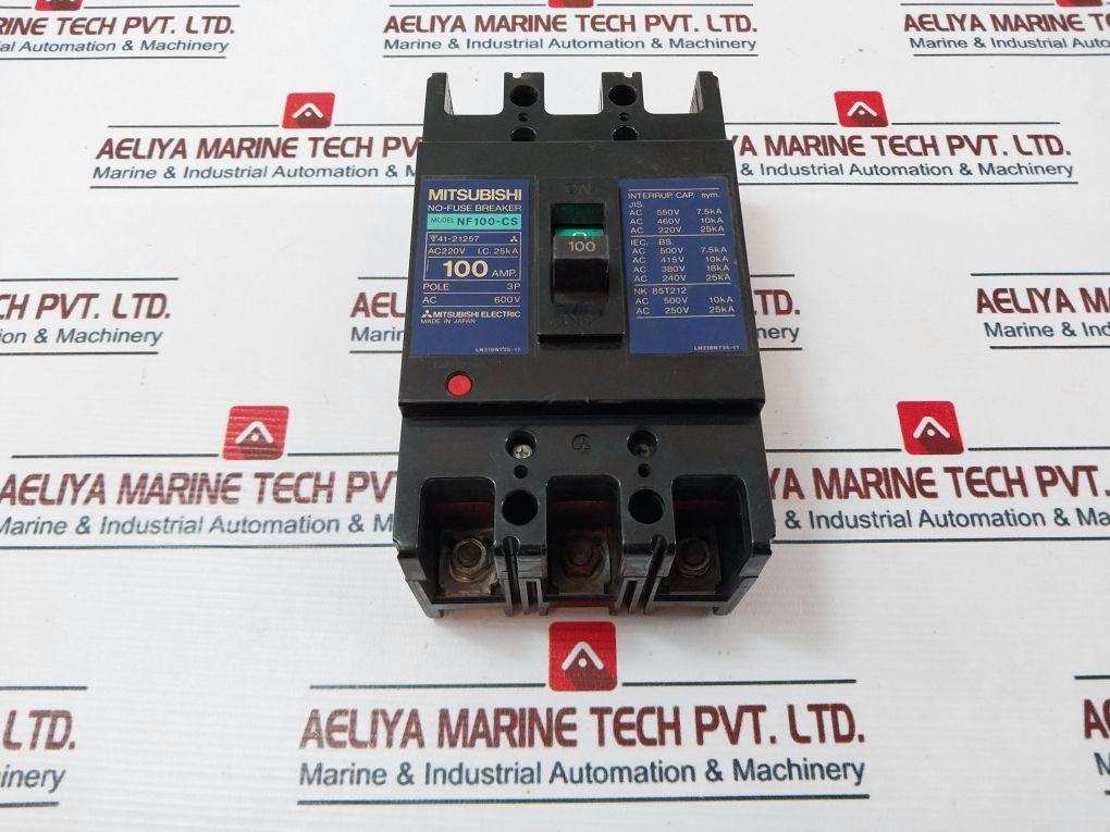 Mitsubishi Nf100-cs 3 Pole No-fuse Breaker Ac 660V 100A