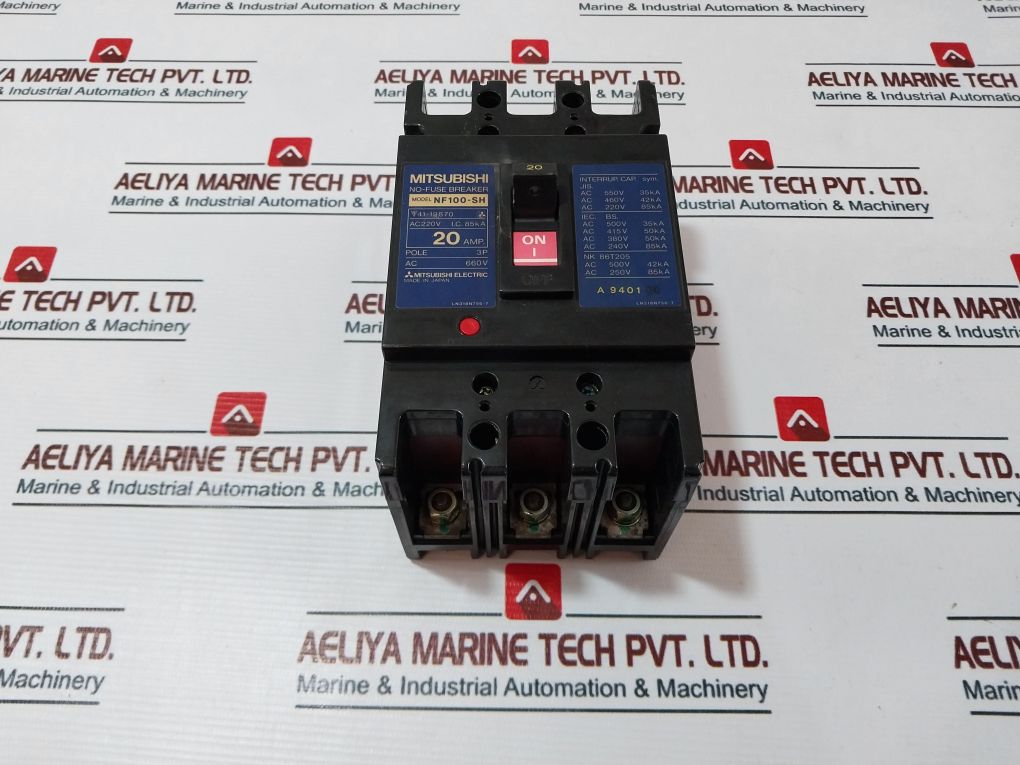 Mitsubishi Nf100-sh 3 Pole No-fuse Breaker Ac220V 20A