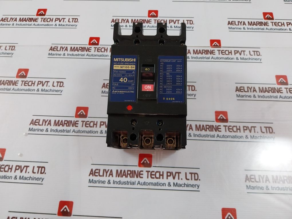 Mitsubishi Nf100-sh 3 Pole No-fuse Breaker Ac220V 40A 50/60Hz