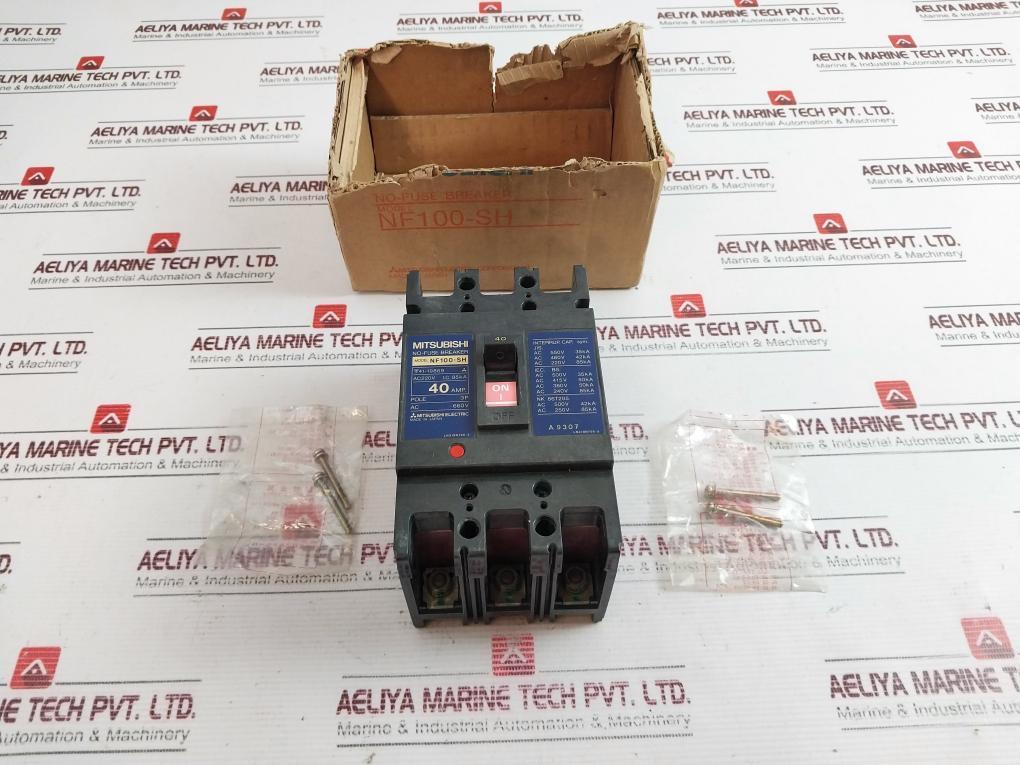 Mitsubishi Nf100-sh No Fuse Circuit Breaker 660V 40 A