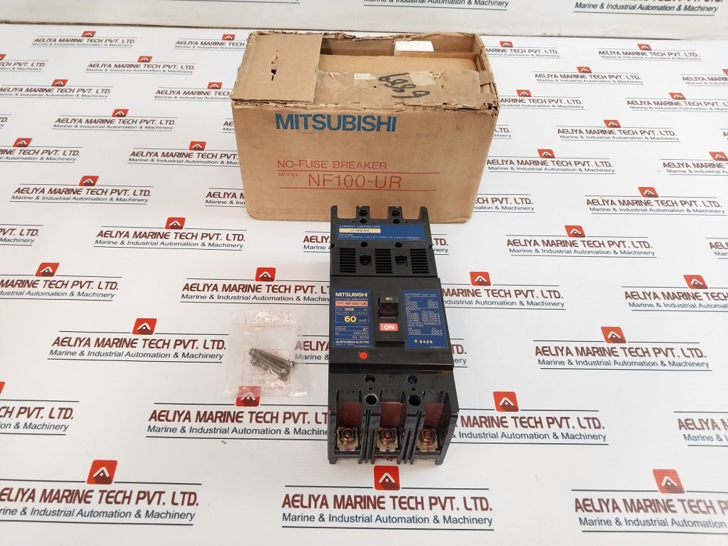 Mitsubishi Nf100-ur No-fuse Breaker 60A 690V Ac 3-pole