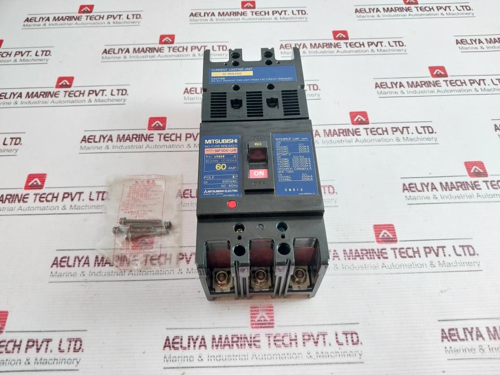 Mitsubishi Nf100-ur No-fuse Circuit Breaker 220V 60 A 50-60Hz