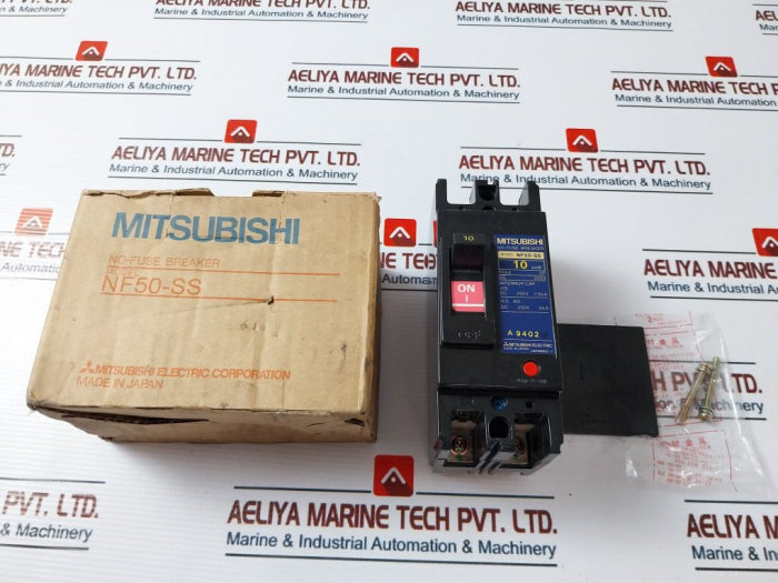 Mitsubishi Nf50-ss No-fuse Circuit Breaker 2 Pole 10 Amp 250Vdc