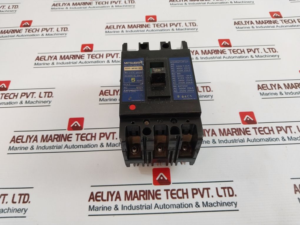 Mitsubishi Nf60-sh No-fuse Circuit Breaker 3 Pole 220V Ac 15A