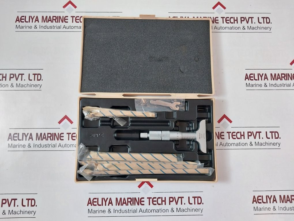 Mitutoyo 129-112 Interchangeable Rod Depth Micrometer Set