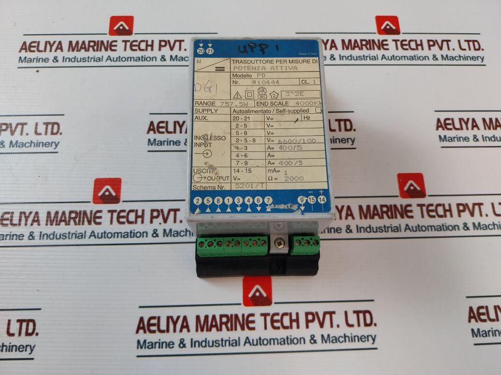 Model Pd 910444 Transducer For Active Power Measurements 757.5W