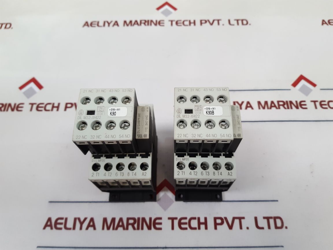 Moeller Dil M32-xhi22 Contactor With Auxiliary Block Dil Mp20