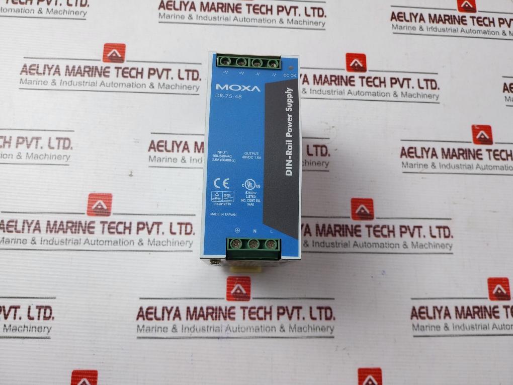 Moxa Dr-75-48 Power Supply 100-240Vac 2.0A (50/60Hz)
