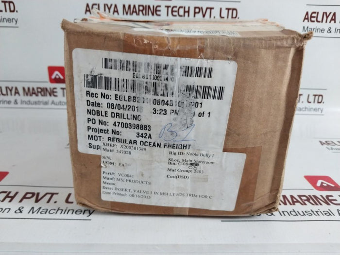 Msi Vc0041S Insert 3” H2S (Split) Set