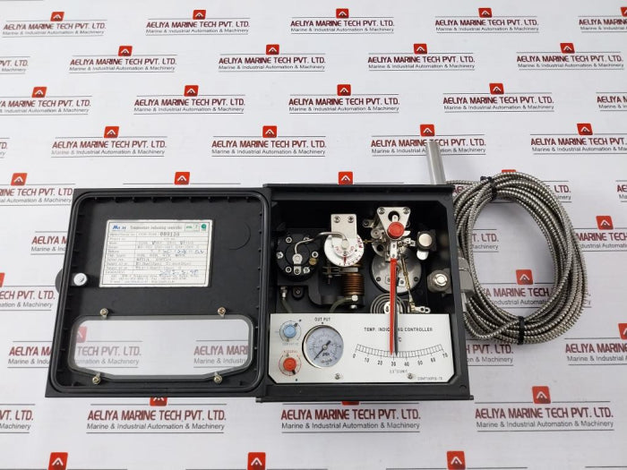 Mt.H Con-t100 Pneumatic/Temperature Indicating Controller W/ 10 Meter Cable 0-30 Psi, 0-2 Bar
