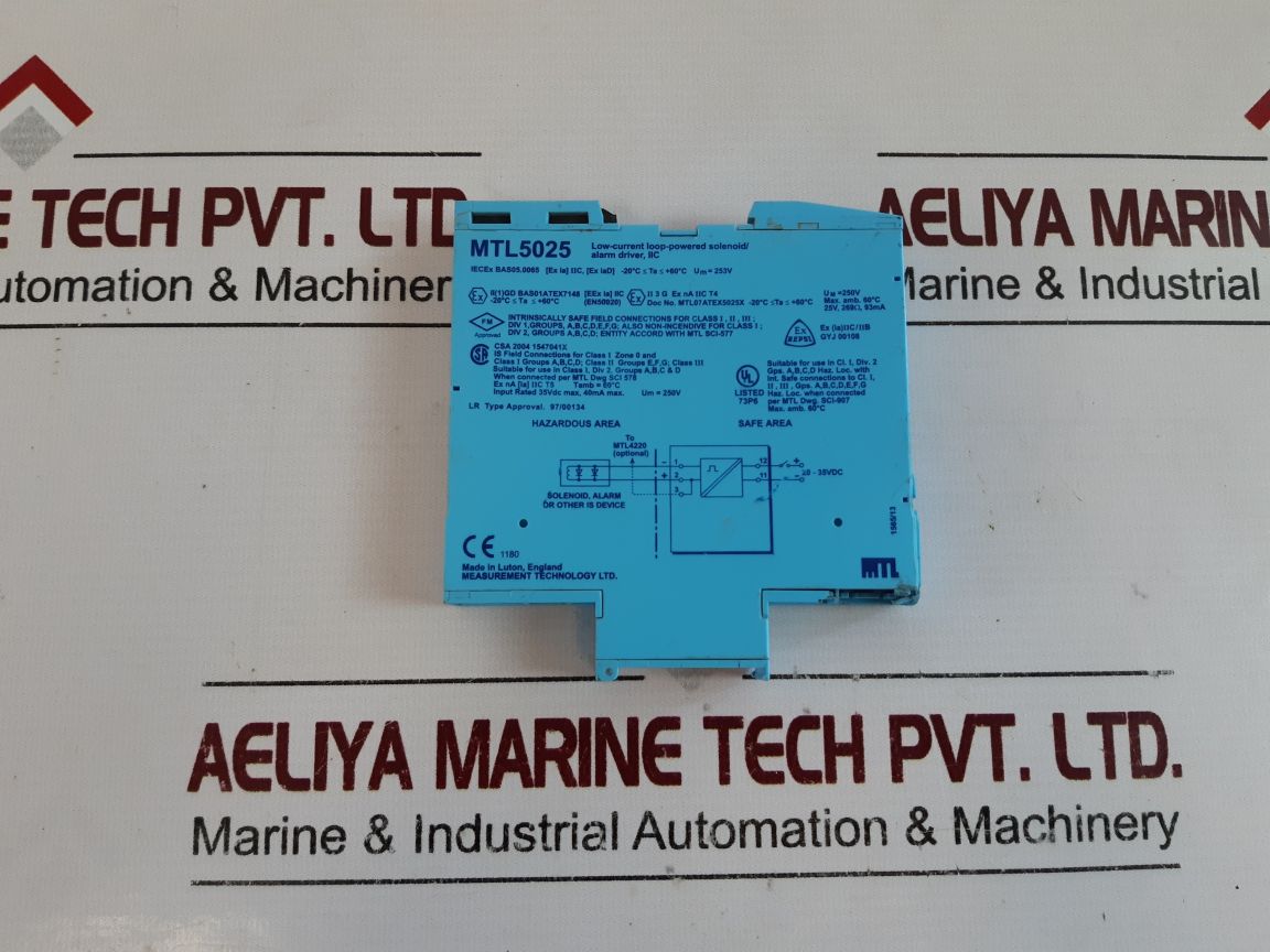 Measurement Technology Mtl5025 Low-current Loop-powered Solenoid/Alarm Driver