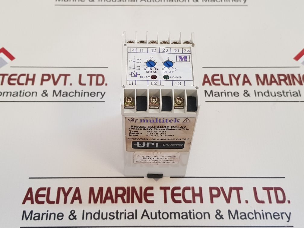 Multitek M200-pb1 Phase Balance Relay