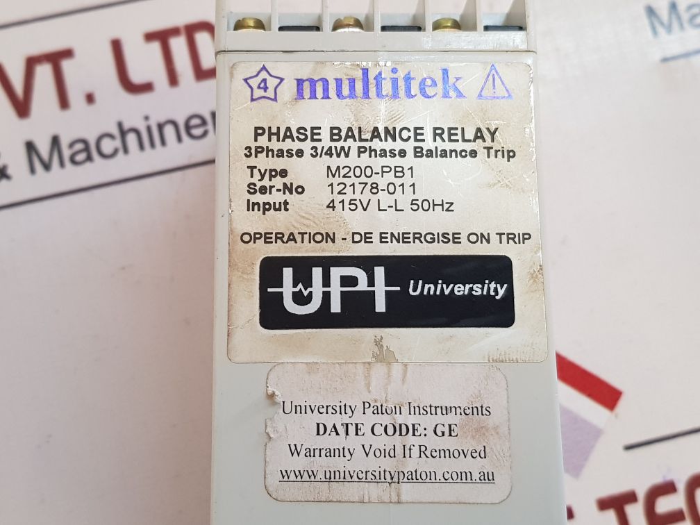 Multitek Relay Multitek M200-pb1 Phase Balance Relay – Aeliya Marine