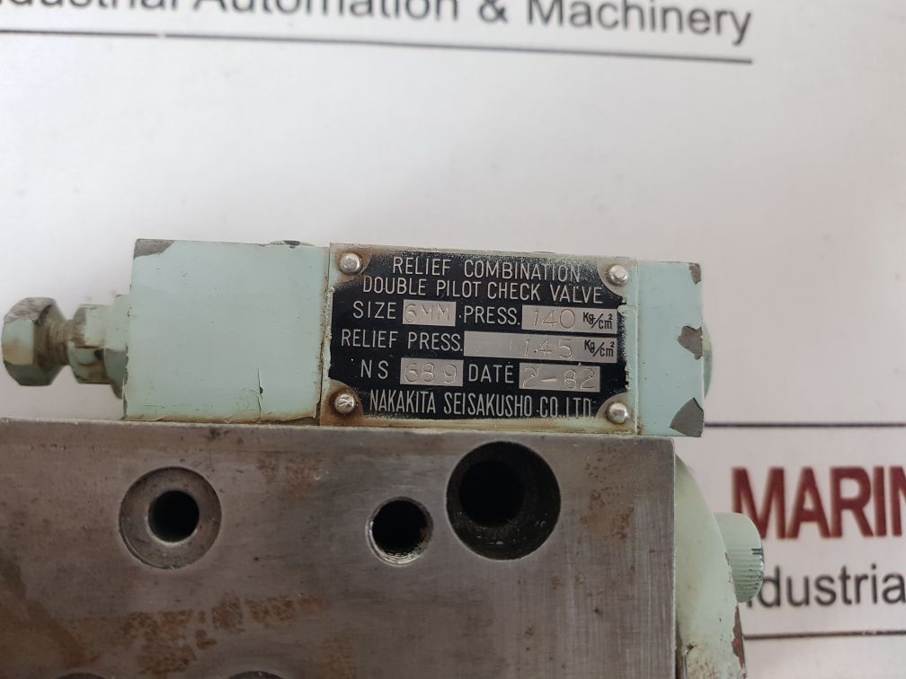 Nakakita Seisakusho Ns 689 Relief Combination Double Pilot Check Valve
