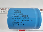 Nippon Chemi-con 36Dy15064 Capacitor 2700Uf 400Vdc Used