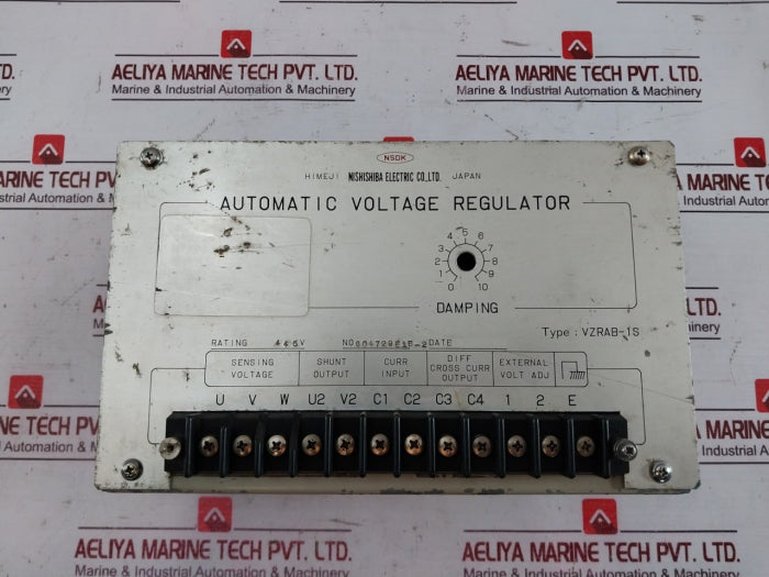 Nishishiba Electric Vzrab-1S Automatic Voltage Regulator 445V 604729E1B-2