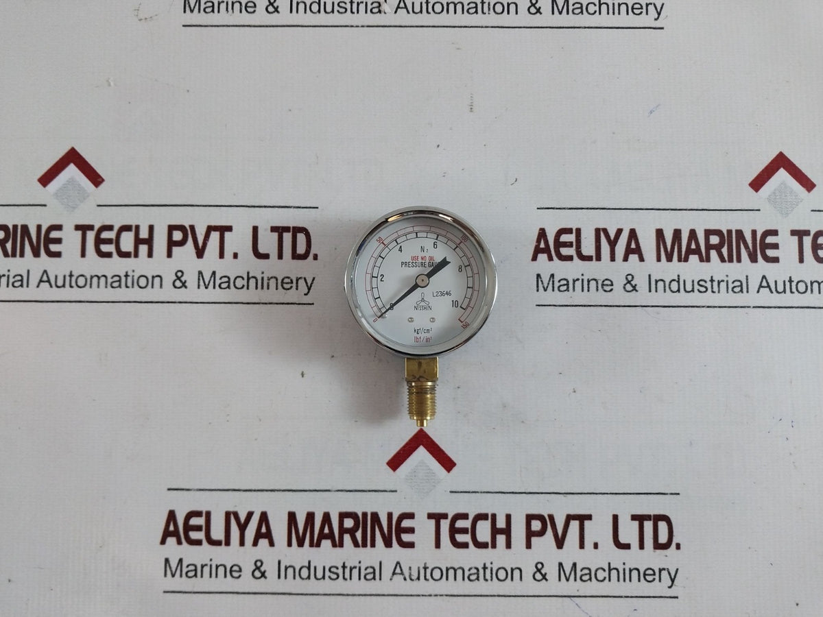 Nisshin 0-10 Kgf/Cm2 Pressure Gauge