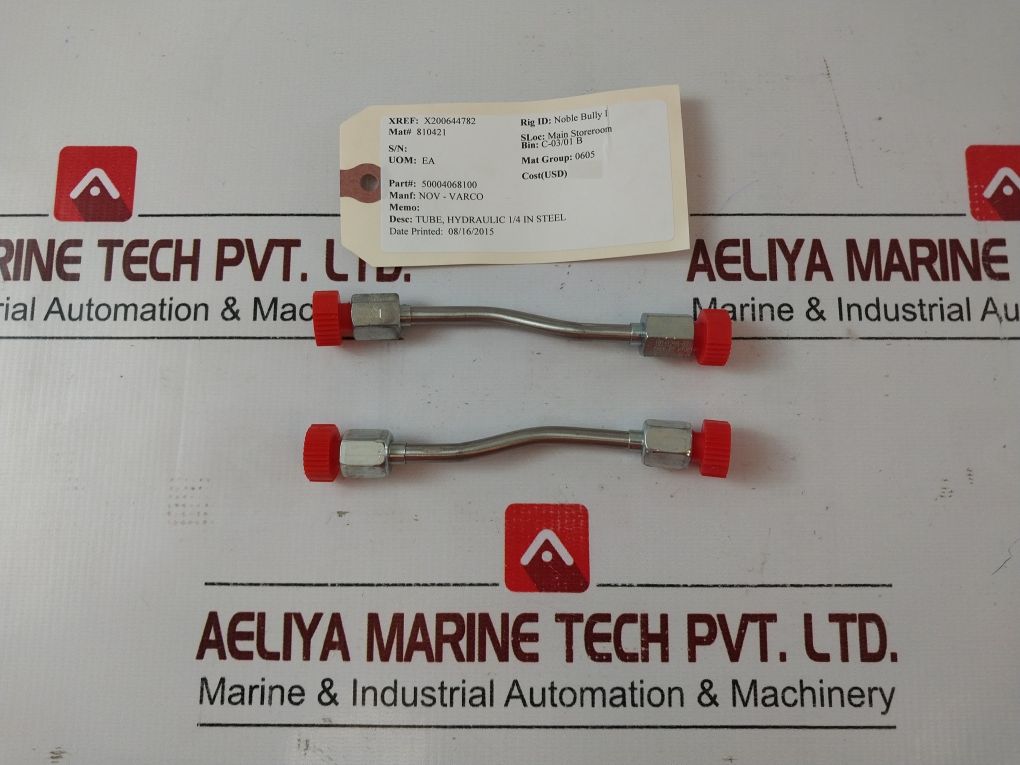 Lot Of 2X Nov/Hyuat 50004068100 Hydraulic Steel Tube 1/4 In