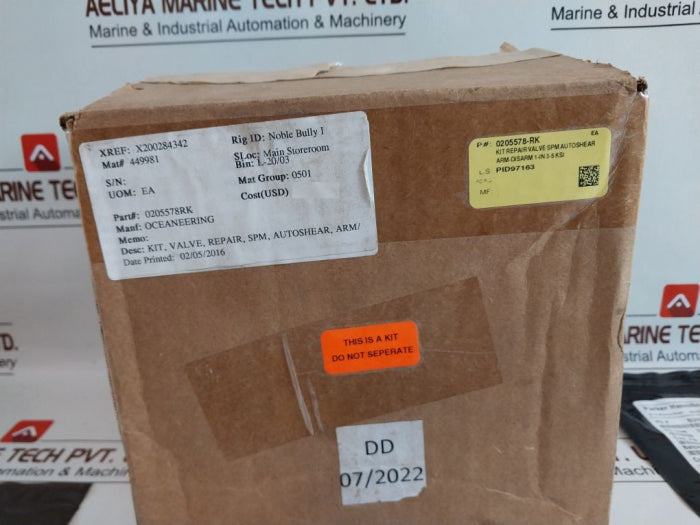 Oceaneering 0205578Rk Valve Repair Kit