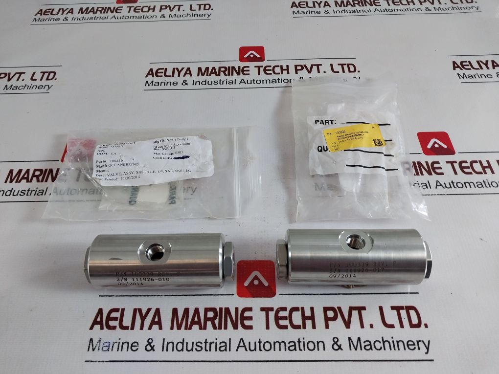 Oceaneering 100339 Shuttle Valve 100340 Ad