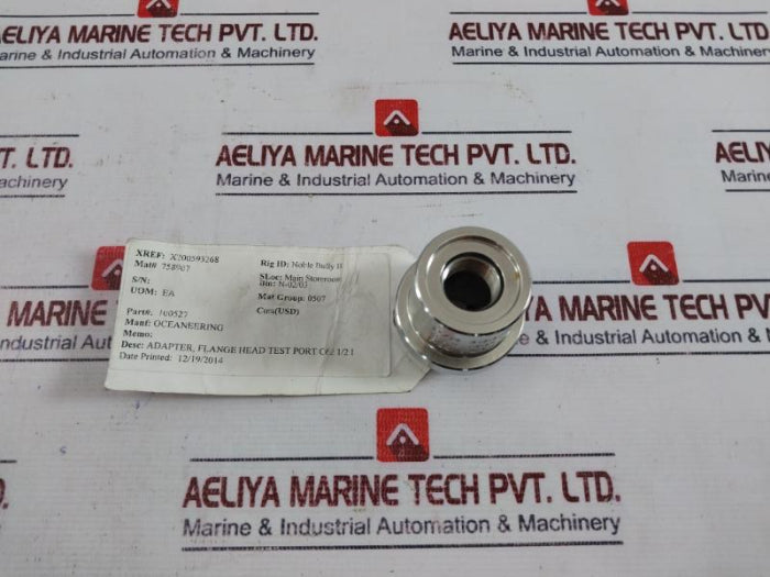 Oceaneering 100527-aa Adapter Flange Head C62 X 1/2 Sae Straight Thread