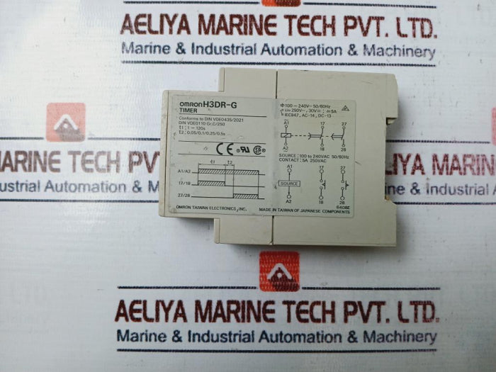 Omron H3Dr-g Timer 1-120S, 5A 100 To 240Vac 50/60Hz