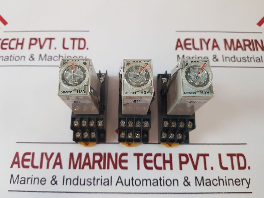 Lot Of 4X Omron H3Y-4 Timer 0-5 Sec