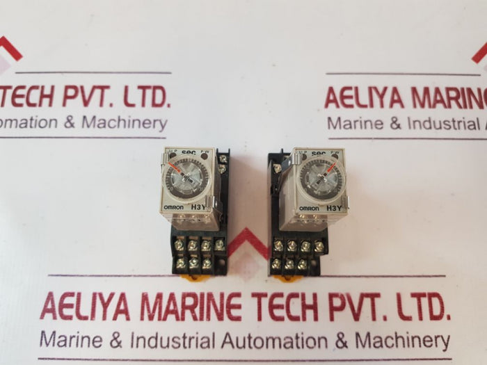 Lot Of 2X Omron H3Y-4 Timer 24Vdc 0 To 30 Sec