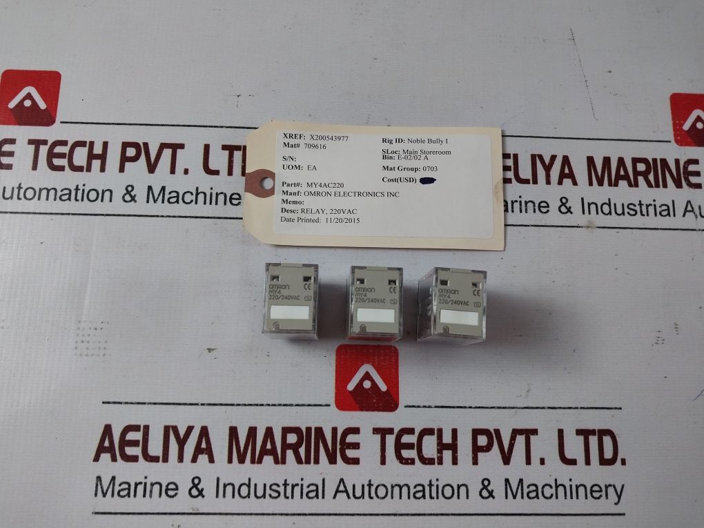 Omron My4 220/240Vac Relay