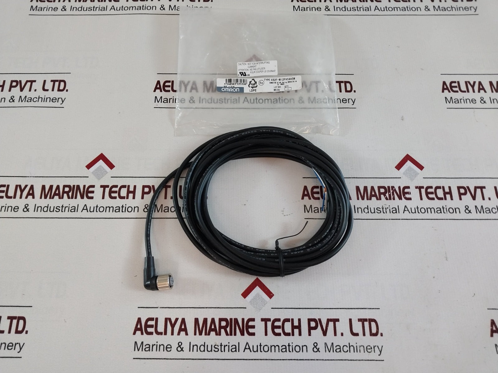 Omron Xs2F-m12Pvc4A5M Unilateral Socket Connector Cable