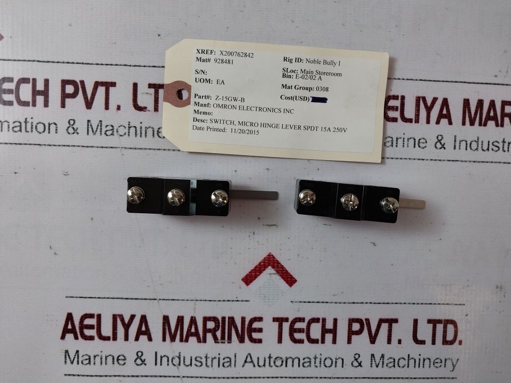 Lot Of 2X Omron Z-15Gw-b Micro Switch