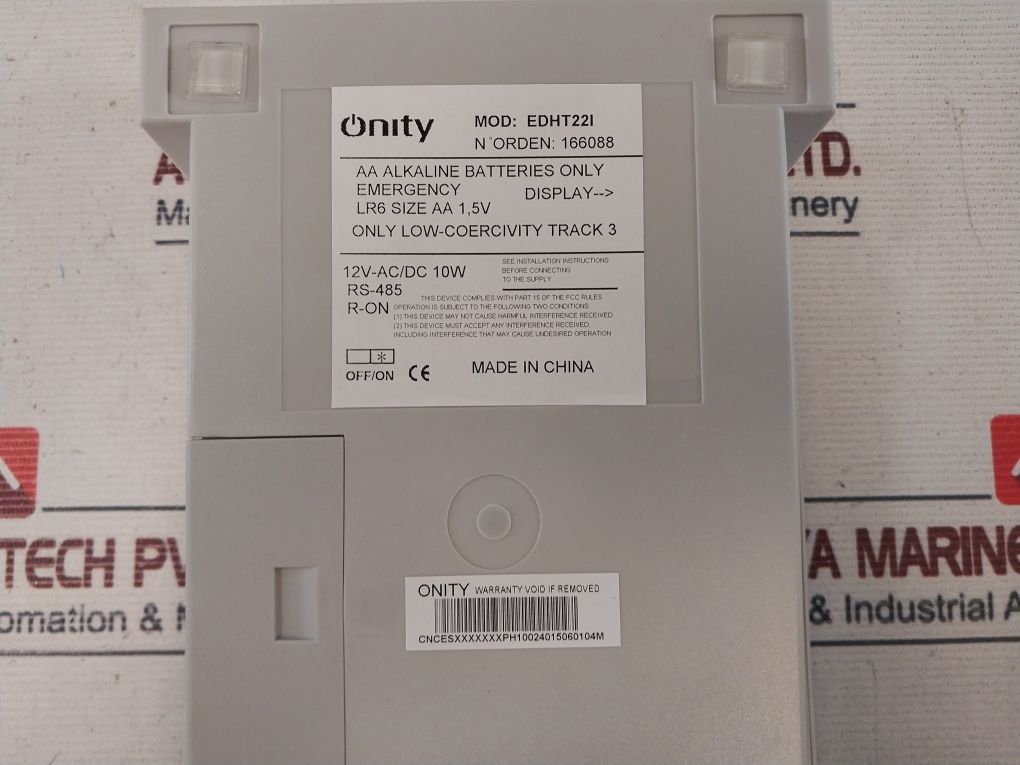 Onity Edht22I Manual Insertion Encoder 12V-ac/Dc 10W Rs-485 Ph100240 ...
