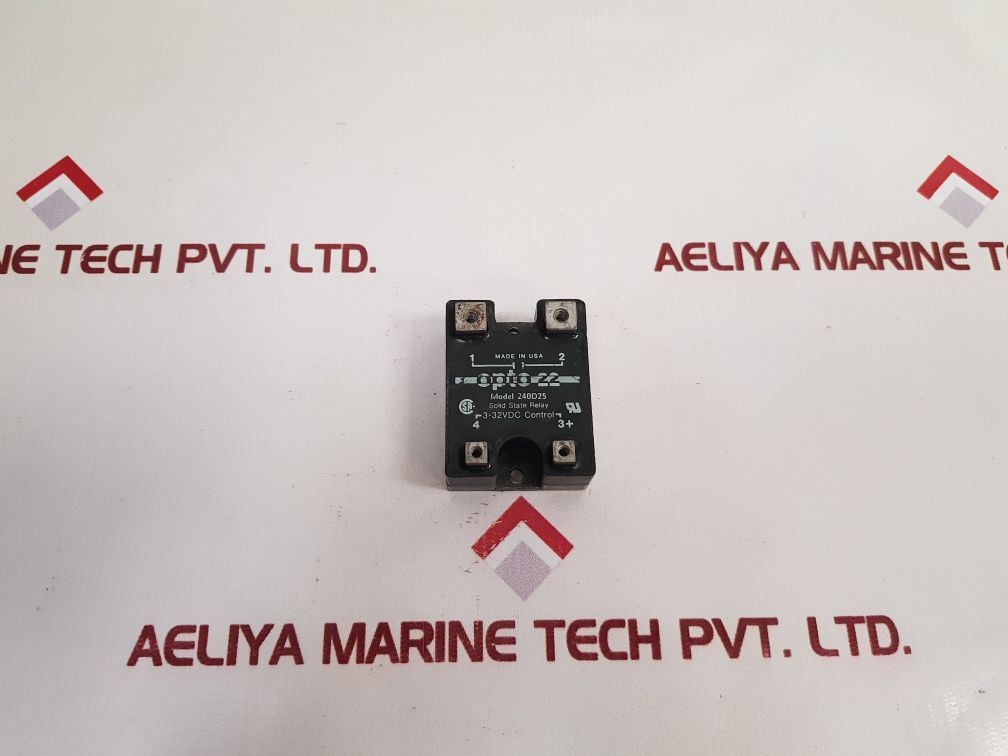 Opto 22 240D25 Solid State Relay 3-32Vdc Control