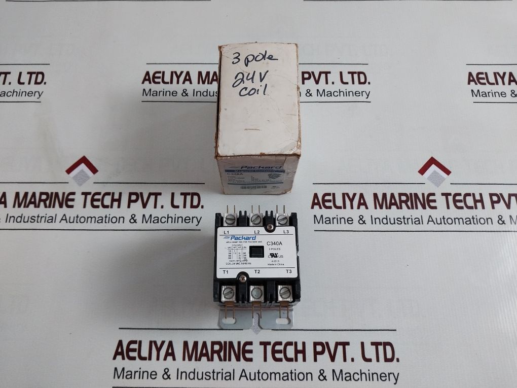 Packard C340A Magnetic Contactor 3 Poles 24 Vac