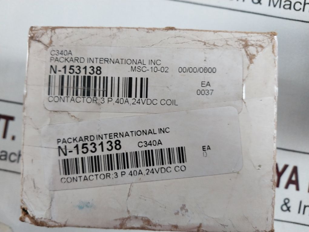 Packard C340A Magnetic Contactor 3 Poles 24 Vac