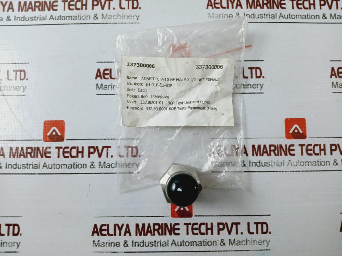 Parker 15Mx98K8-op Adapter 9/16 Mp Male X 1/2 Npt Female 15,000 Psi