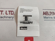 Parker 4F-b6Xj2-bp 3-way Ball Valve 1/4
