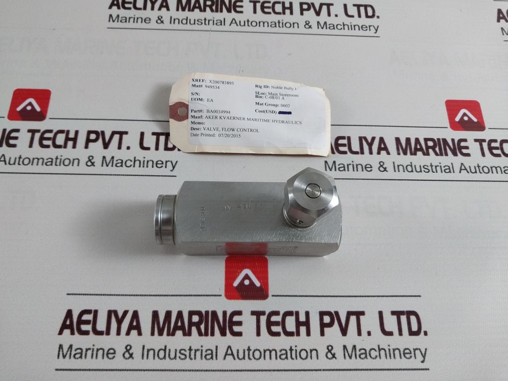 Parker 9Pc M600Ss -20Ke Flow Control Valve 3000Psi 6Gpm