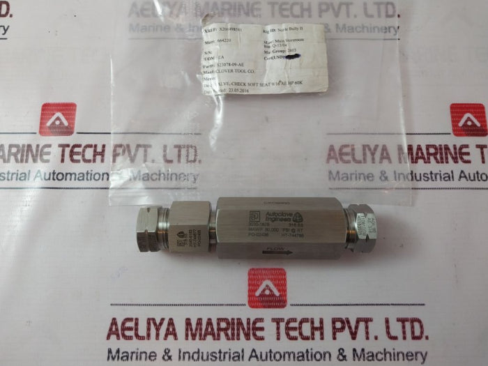 Parker Autoclave Cko9900 High Pressure O-ring Check Valves