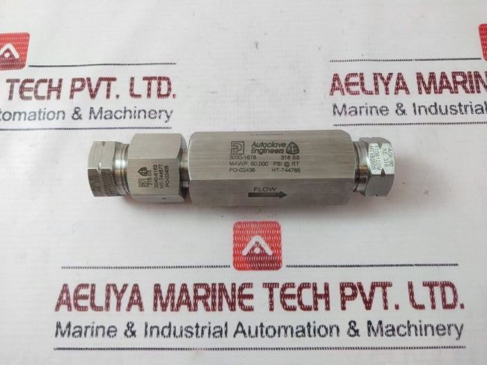 Parker Autoclave Cko9900 High Pressure O-ring Check Valves
