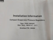 Parker Flo-con A8 Port Compact Evaporator Pressure Regulator