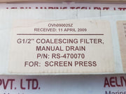 Parker P3Kfa14Dsmn Manual Drain G1/2â€ Coalescing Filter