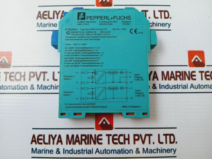 Pepperl+Fuchs Kfd0-cs-ex2.51P Transformer Isolated Loop Powered Current Separator 71991 