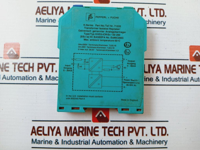 Pepperl+Fuchs Khd3-icr/Ex 130 200 Transformer Isolated Repeater 71035