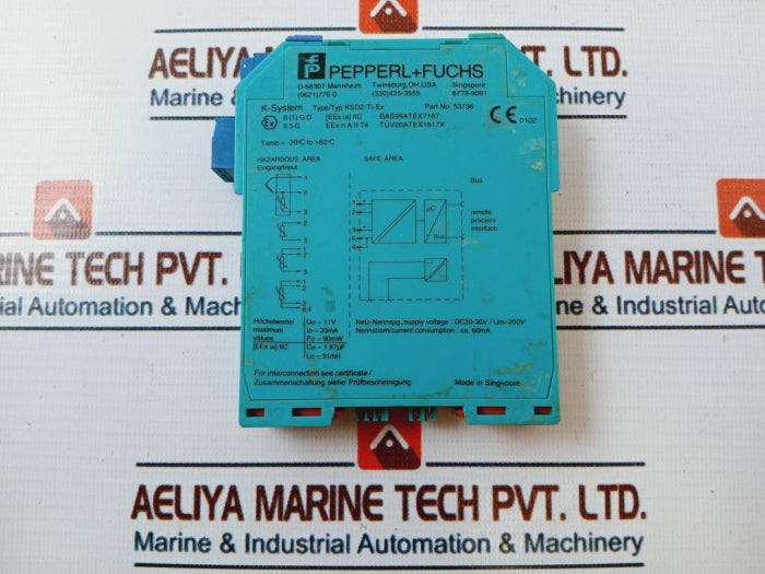 Pepperl+Fuchs Ksd2-ti-ex Temperature Converter 53736