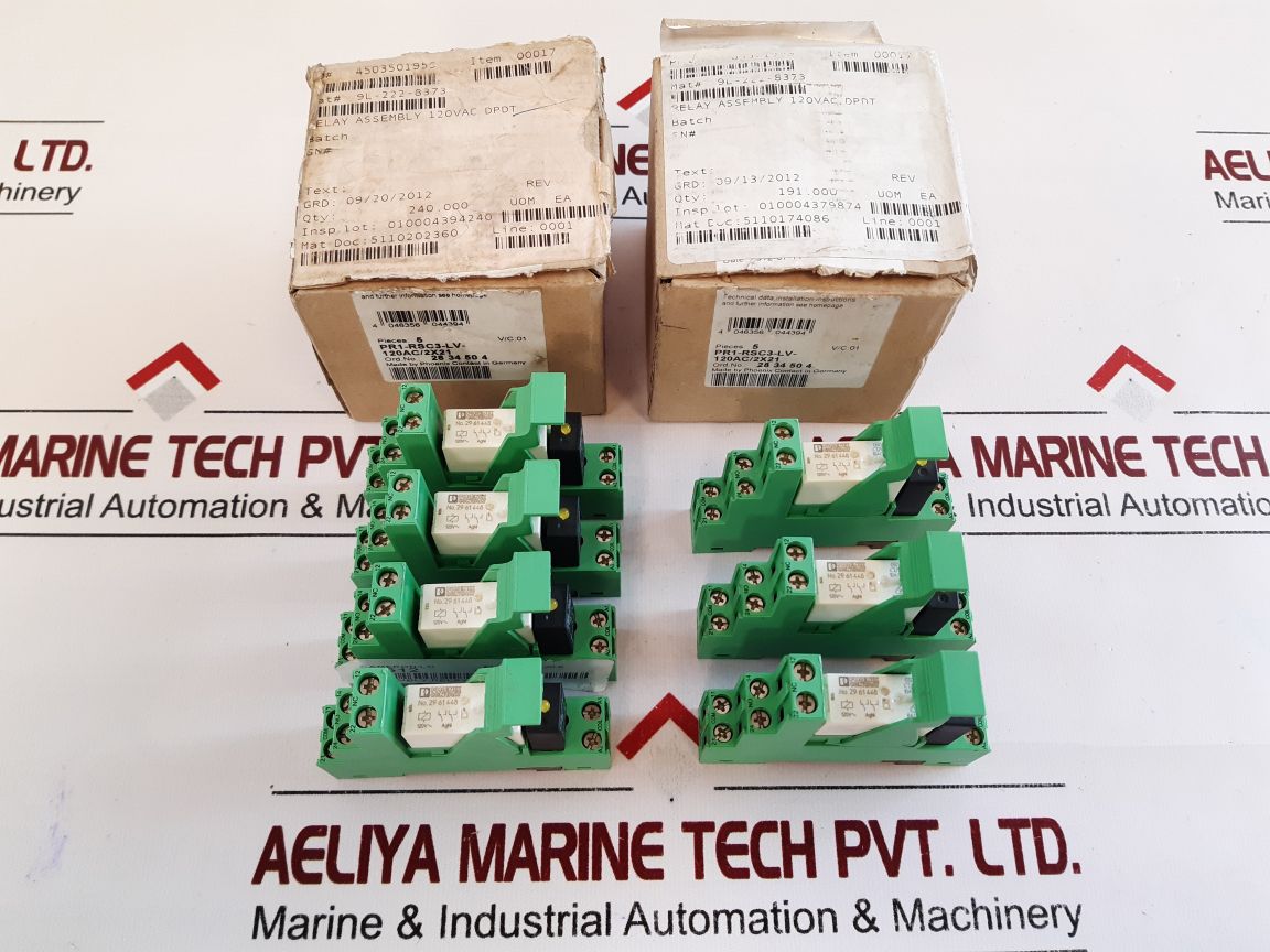 Lot Of 6X Phoenix Contact 28 33 521 Contact Block