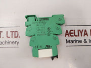 Lot of 2X Phoenix Contact Plc-bsc-24dc/21-21 Relay with Base 250vac/2x6a