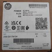 Allen-bradley 25B-d017N104 Ser A Power Flex 525 Ac Drive 7.5Kw 10Hp Sealed Pack